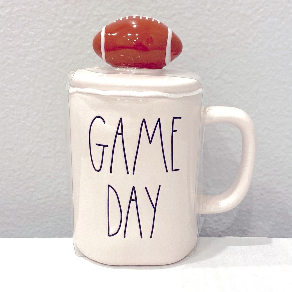 Rae Dunn 🏈 GAME DAY 🏈 Football Mug with Lid New & Sealed